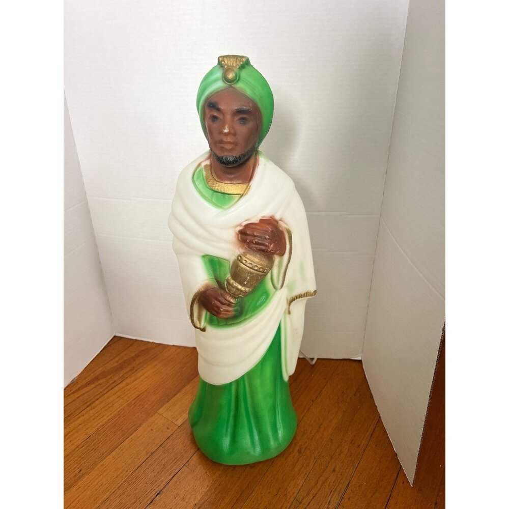 Vintage Empire Blow Mold Wiseman Nativity Figure Light-Up Decoration 22 inches